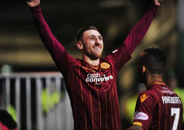 Louis Moult scored the equaliser for Motherwell at Ross County (Pic by Alan Murray)