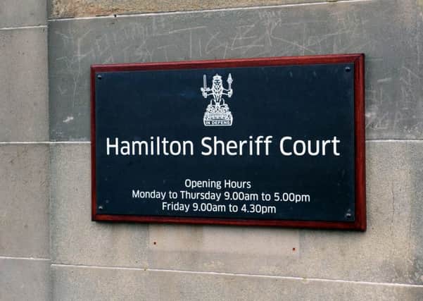 Hamilton Sheriff Court heard of knife disturbance.