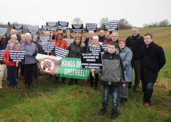 Residents campaigning against CALA Homes' housing plans on greenbelt site at Birdston Road, one of the sites Scottish Government advisers say should be freed up for development.