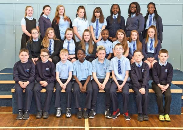 One of the P7 classes at St Roch's, taken by a Herald photographer in May this year.