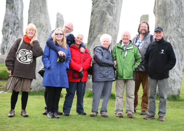 The group from Wanlockhead and Leadhills made time on their fact-finding mission to stop at the Callanish Stones of Lewis.  (Pic by Lincoln Richford)