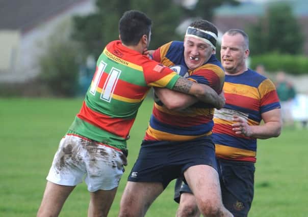 Action from Lenzies win over Cambuslang