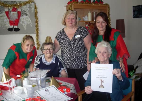 Highgate residents Olive Spence and Anne Kerr enjoyed an early Christmas dinner on day three of the care home culinary challenge