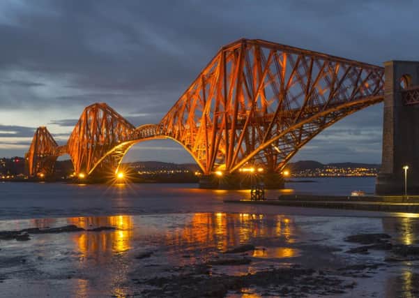 The Forth Bridge from South Queensferry at sunset