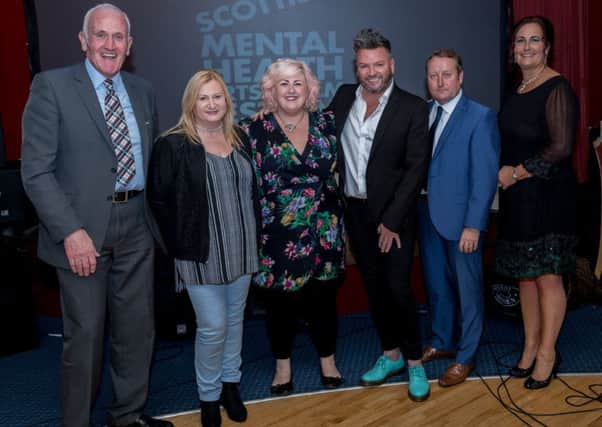 At the Scottish Mental Health Arts and Film Festival launch are: (l-r) North Lanarkshire councillor Barry McCulloch; Lynne Cruickshank, senior officer North Lanarkshire Health and Social Care Partnership; Michelle McManus, Edward Reid. Kevin ONeil, Susan McMorrin.