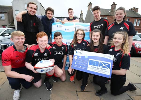 Biggar Rugby Club welcome  fibre broadband for the town