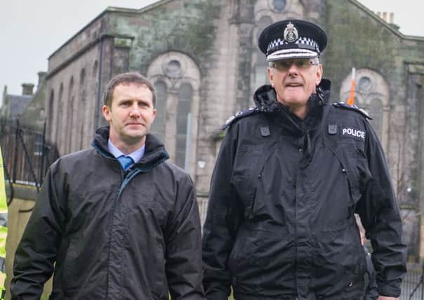 Justice Secretary Michael Matheson and Chief Constable Phil Gormley.