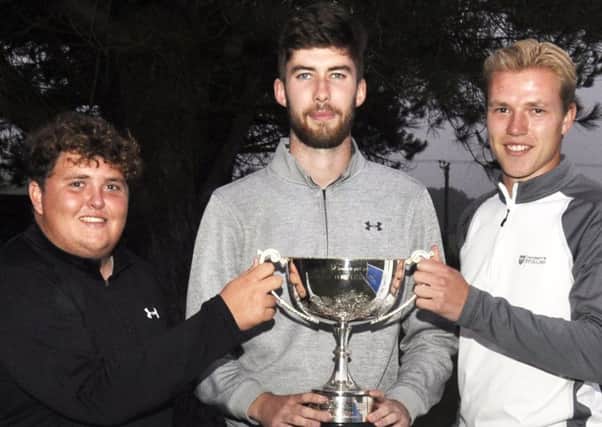 Balmore Golf Club trio Christopher MacLean, Neil McConnachie and James Wilson after winning the Scottish Men's Club Championship