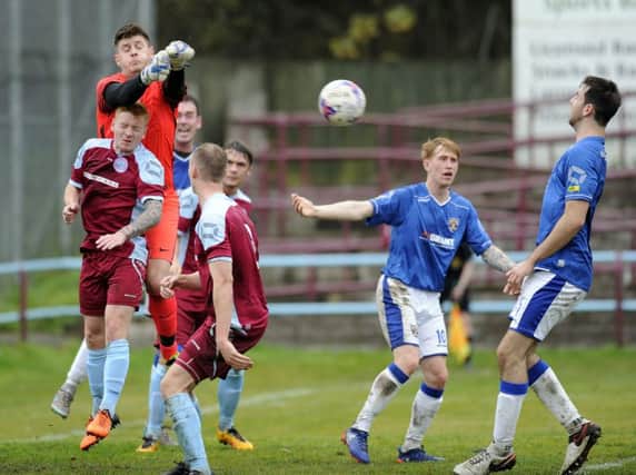 Action from Saturday's match