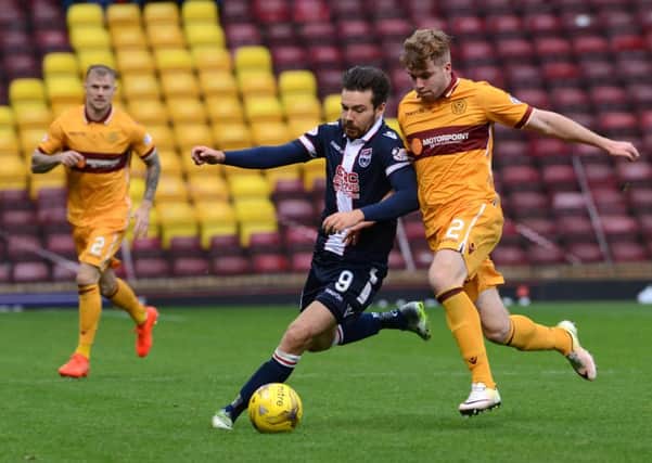 Scotland under-21 midfielder Chris Cadden (right) produced another fine display in Motherwell's 4-1 victory over Ross County last Saturday (Pic by Alan Watson)