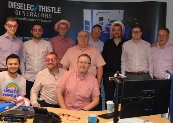 Male staff at Deiselec joined in the fun