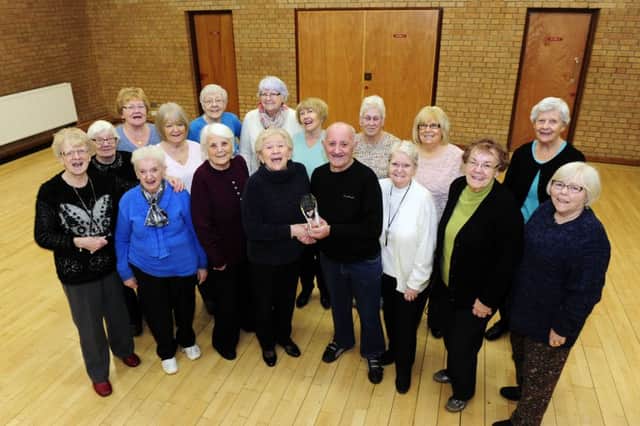 Billy Lees pictured with Westfield pensioners