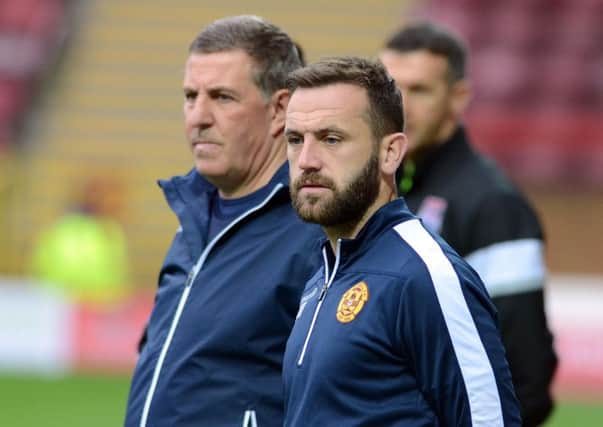 Motherwell manager Mark McGhee and his assistant James McFadden were left bemused by a perfectly good Motherwell goal not being awarded by referee John Beaton in Saturday's 2-0 defeat at Dundee (Library pic by Alan Watson)