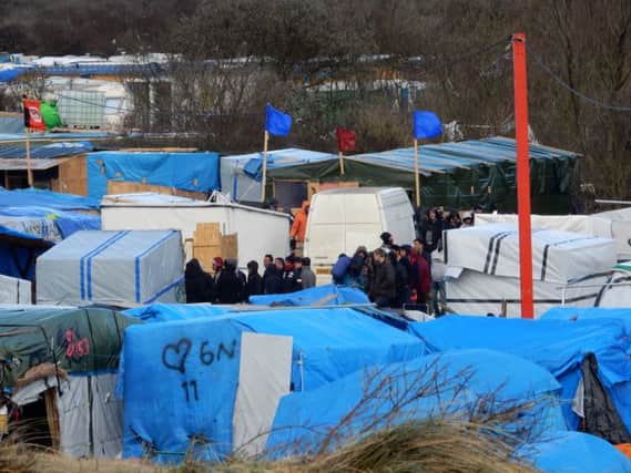The 'Jungle' camp in Calais before it was bulldozed.