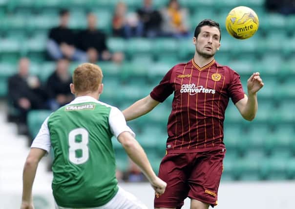 Carl McHugh in action for Motherwell in a pre-season friendly at Hibs (Pic by Craig Halkett)