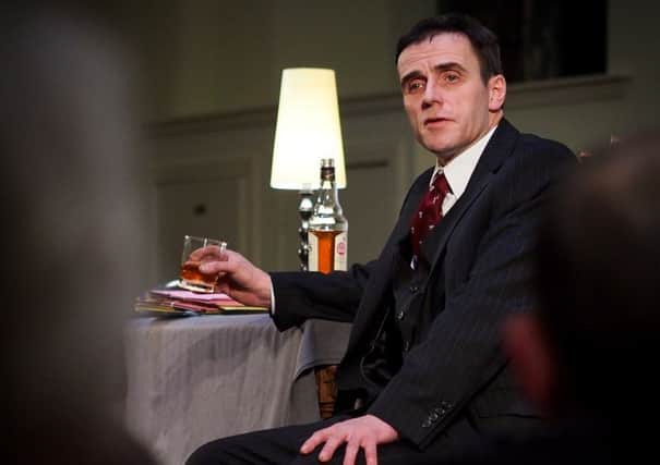 Actor Andy Paterson as Willie MacRae  in his one-man play looking at the death of the activist.