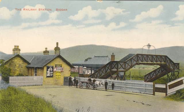 Biggar Railway Station, long gone now.