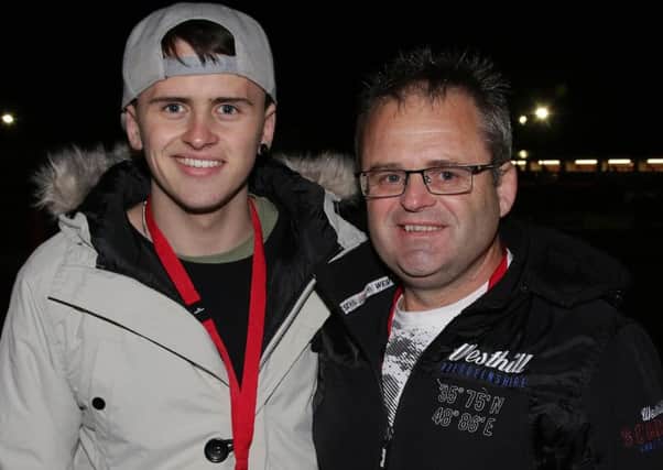 New Glasgow Tigers signing Jack Smith with dad Andy at Ashfield last season. (Pic by Ian Adam).