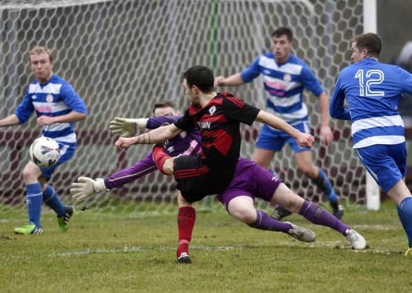 Shaun Fraser hit a hat-trick for Rob Roy against Kilwinning