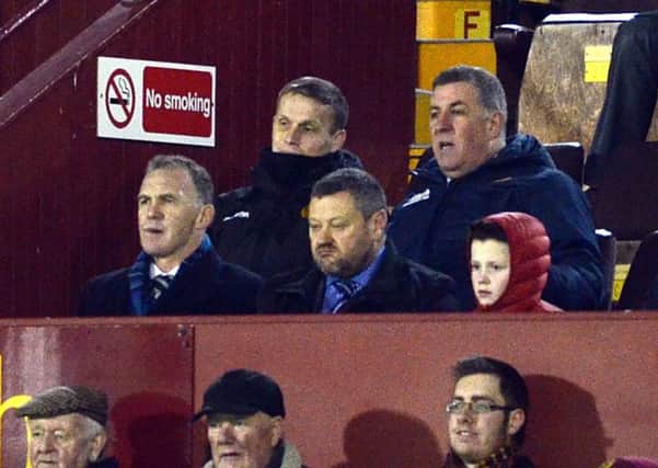 Mark McGhee has watched the last three Motherwell matches (including the abandoned one at Pittodrie) from a stand (Pic by Alan Watson)