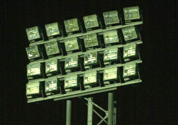Dark floodlights like this were the order of the day at Pittodrie