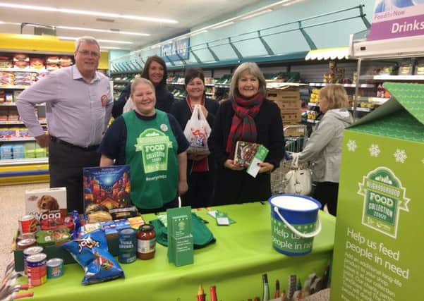 Central Scotland list MSP Margaret Mitchell helps out at Tesco's Neighbourhood Food Collection