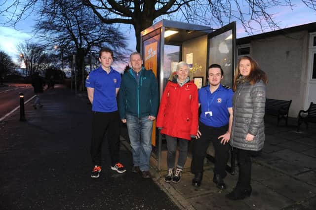 Kim Kilgour with other local residents who want to install a defibrillator outside Westerton Hall.