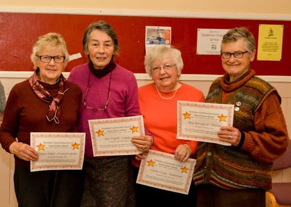 Duneaton's good citizens
 Ann Pigott, 
Janet Telfer, 
Cathy Craig and 
Meg Beresford

 (Photo: John McLatchie)