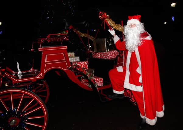 Santa arrives at Carluke Market (Pic Scott Louden)