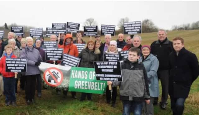 Residents from Birdston Road, Milton of Campsie, who are also concerned about plans to build houses on Green Belt land.