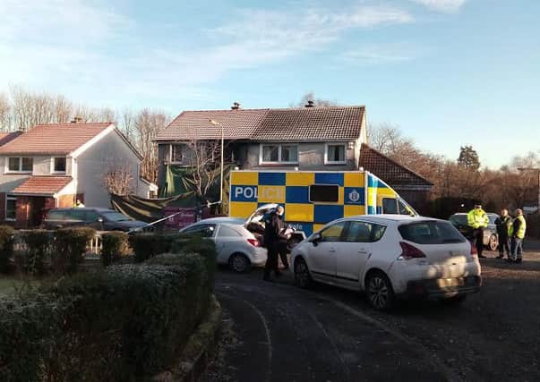 There was a heavy police presence in Achray Place today Thursday (January 5) as officers work hard to find out who started a deliberate house fire on the street on New Year's Day.