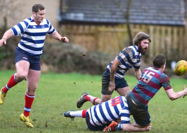 Action from Strathendrick's win at Uddingston