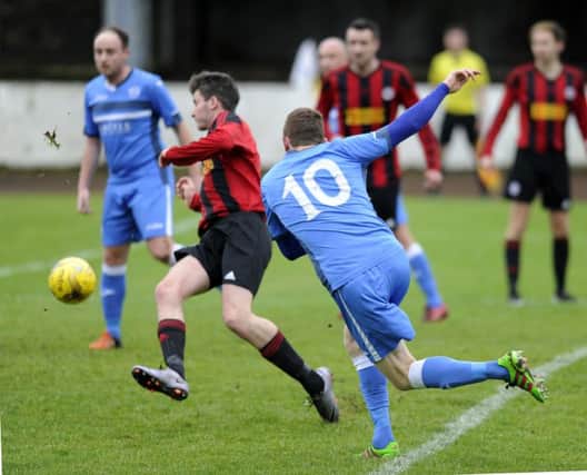 Paul McBride nets Kilsyth's goal against Maryhill