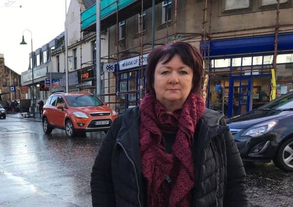 MSP Rona Mackay at the shared space junction at Catherine St/Kerr St in Kirkintilloch