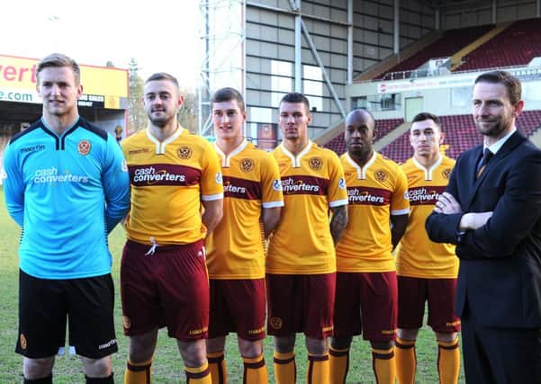 Ian Baraclough (right) with players he signed during the transfer window in January 2015 (Pic by Alan Watson)