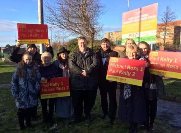 Labour candidates on the campaign trail in Motherwell.