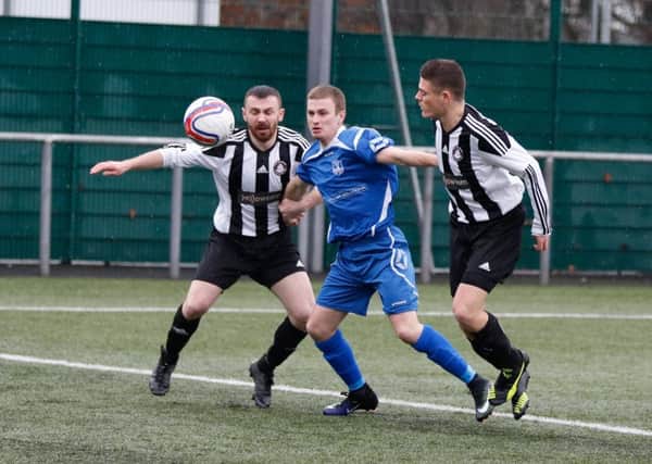 Carluke Rovers striker Ian Watt scored both goals in the 2-1 McBookie.com Central Division 2 victory at Port Glasgow on Saturday (Pic by Kevin Ramage)