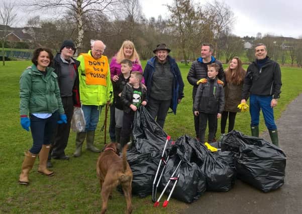 Park cleanup crew with Cllr Jim Swift pictured on the far right.