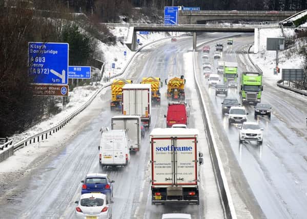 The M80 at Castlecary soon after the road reopened