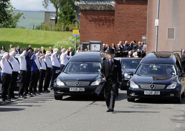 Hundreds attended the funeral of Jim and Ann McQuire at Abronhill Parish Church in the summer of 2015