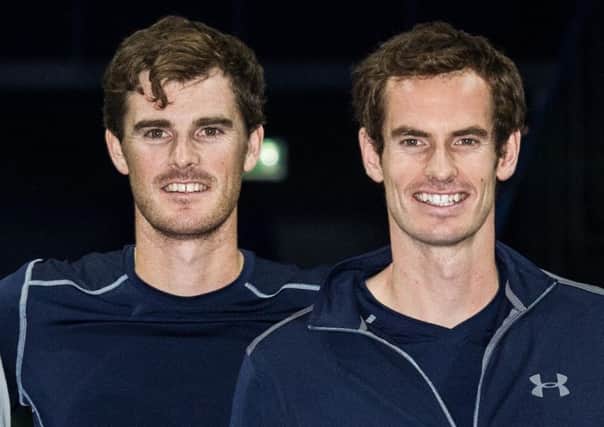 Andy and Jamie Murray have been training with Scotland's potential future stars