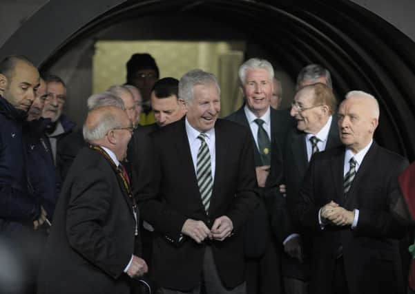 Billy McNeill with some of his fellow Lisbon Lions at Celtic vs Inter Milan in 2015