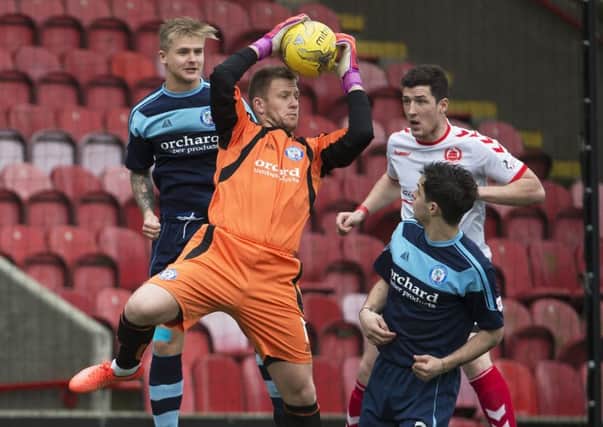Clyde were unable to find a winner despite Forfar keeper Grant Adam's red card