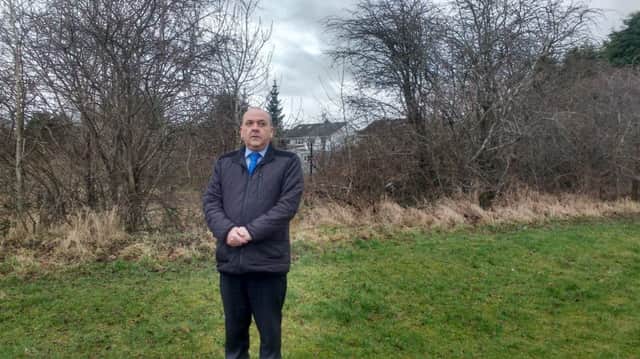 Councillor Hendry on part of the land proposed for development