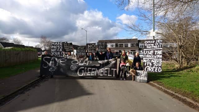 Greenbelt protestors make their point in Bellshill