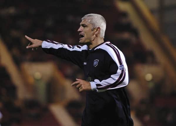 Fabrizio Ravanelli pictured playing for Dundee, with whom he had a brief playing spell in the 2003-2004 season