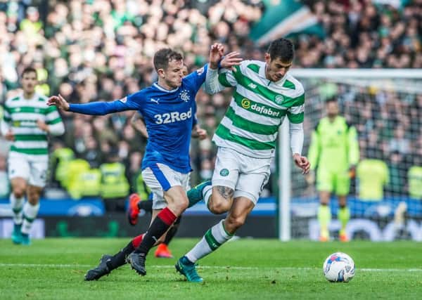 Action from an Old Firm meeting earlier this season