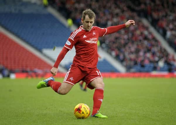 Aberdeen striker Niall McGinn broke Motherwell hearts with late winner (Pic by John Devlin)
