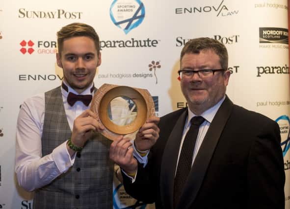 Kevin Kelly and Paul Kelly from Partick Thistle Amputee FC with their award (pic by Craig Watson)