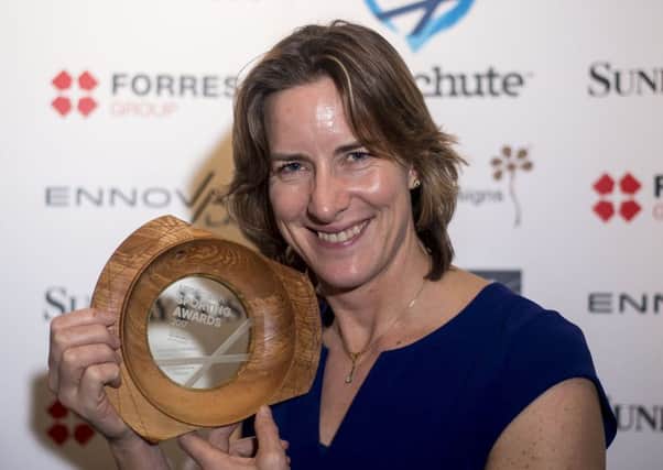 Dame Katherine Grainger with her Outstanding Contribution Awards (pic by Craig Watson)